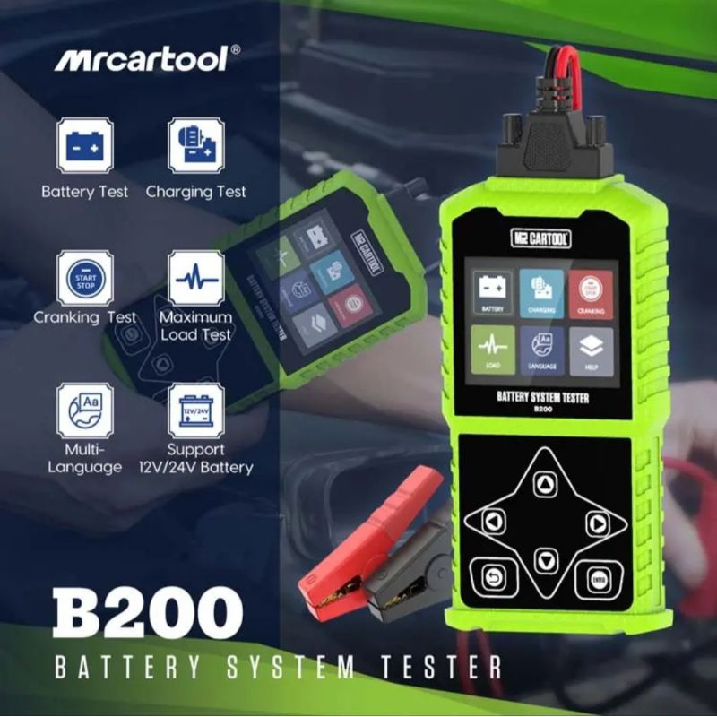 Battery Tester Digital 12V 24V Alat Tester Aki Baterai Penguji
