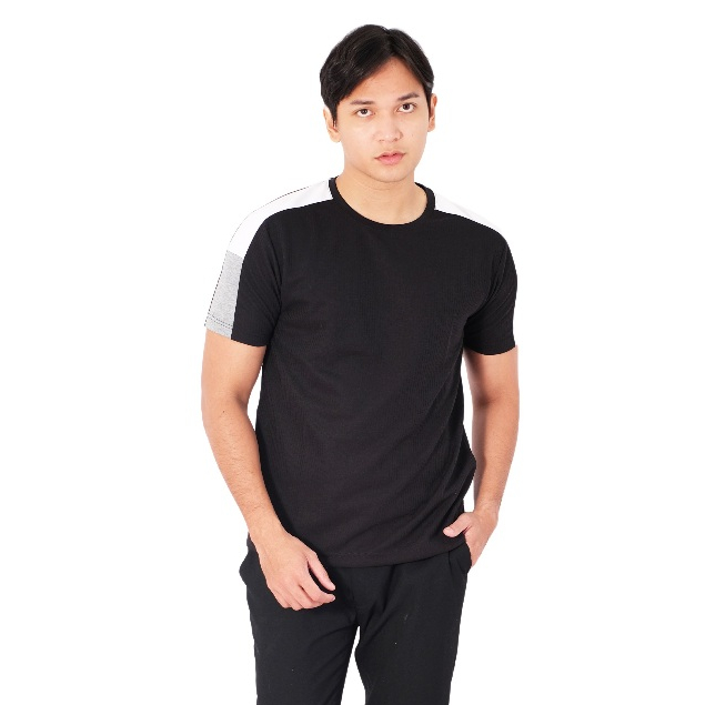 POSHBOY Kaos Lengan Pendek Pria Size S-XXL Hirakawa Short Sleeve T-shirt Drop Needle OF-77Q Original