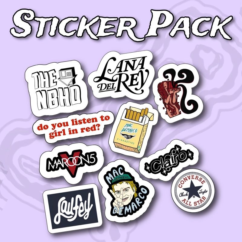 

Sticker Pack Music Band Mix vol 2 isi 10 pcs vinyl waterproof