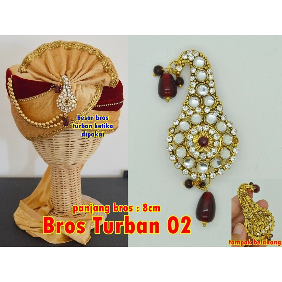 Bros Turban (Aksesoris Pagri) / Topi Pengantin Pria India
