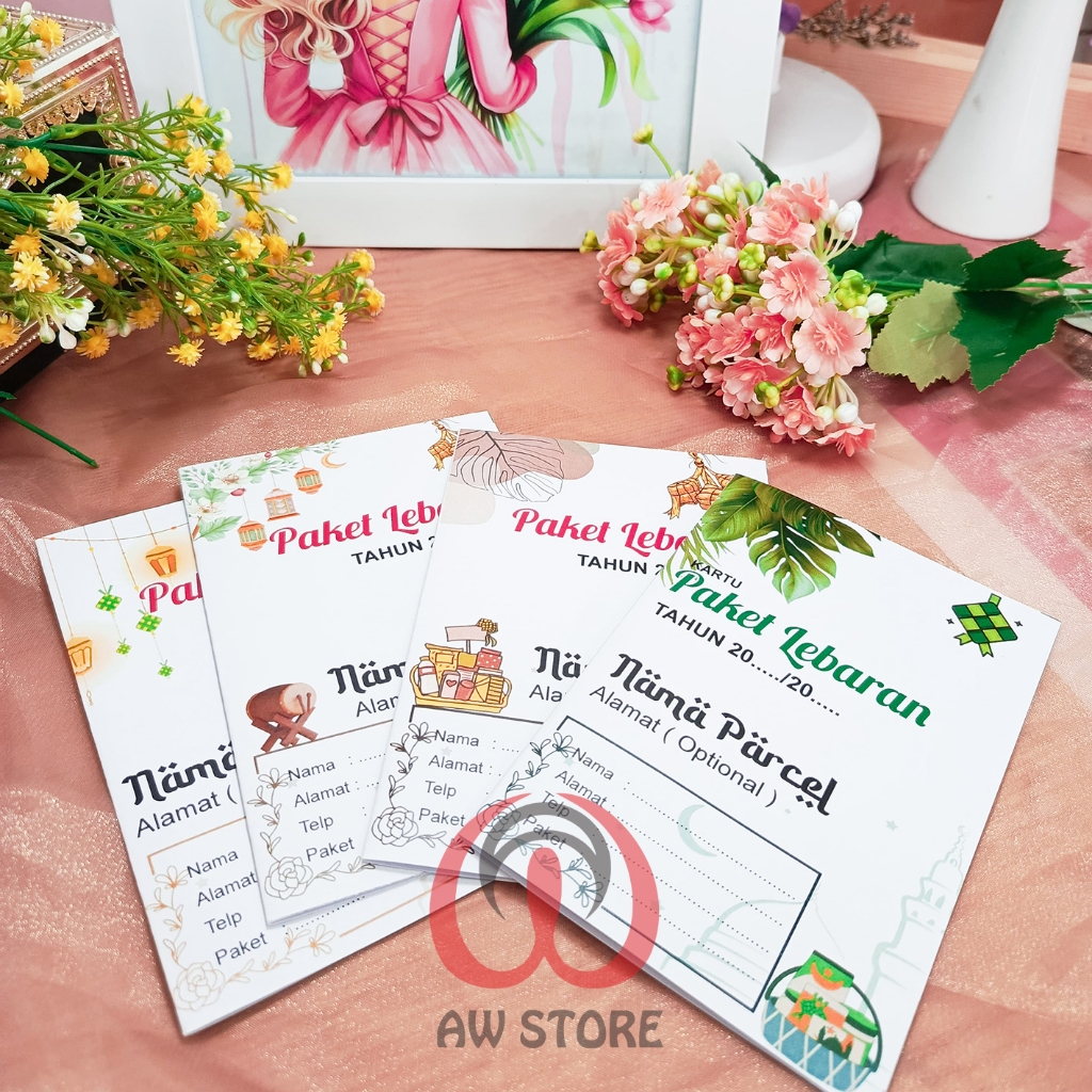 Kartu Paket Lebaran isi 10 Pcs Kartu pembayaran parcel Harian mingguan Custom nama