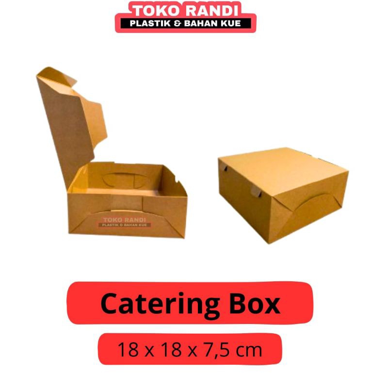 

Dus Kotak Nasi Kraft Tebal Ukuran 18X18X7,5 cm / Box kue