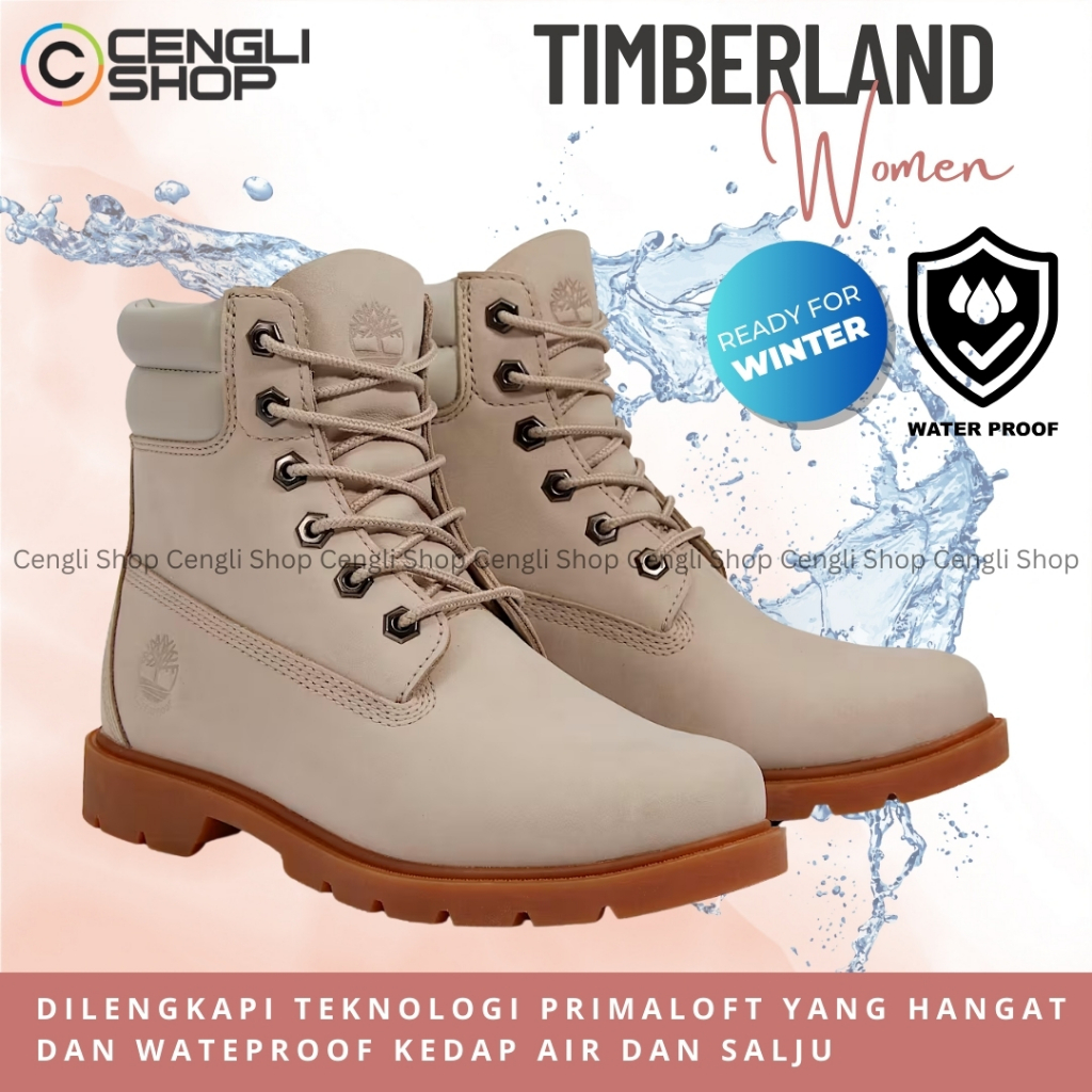 SEPATU TIMBERLAND WANITA ORIGINAL BOOT CASUAL KULIT ASLI TERBARU TW06