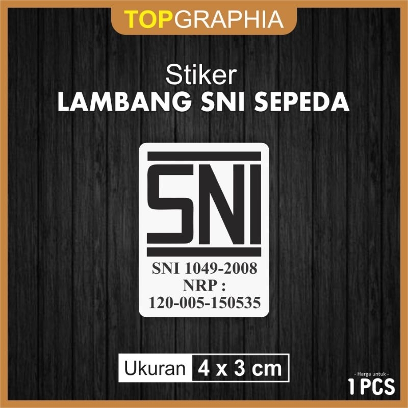 Stiker SNI Sepeda / Logo SNI Sepeda Waterproof