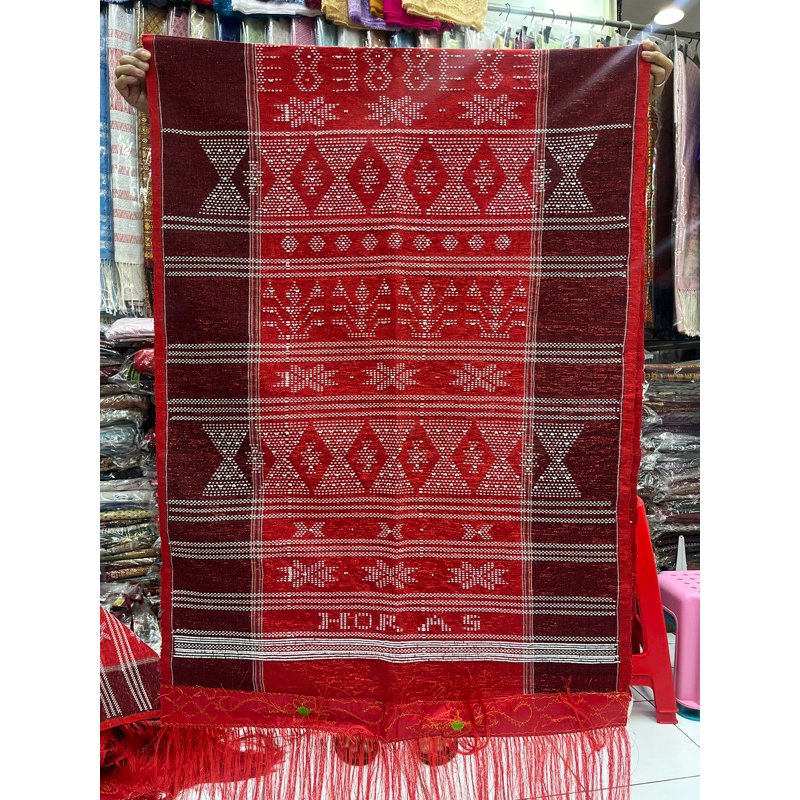 Ulos Sadum Toba/Ulos Untuk Boru Atau Bere/Ulos Sadum Bordir rumbai