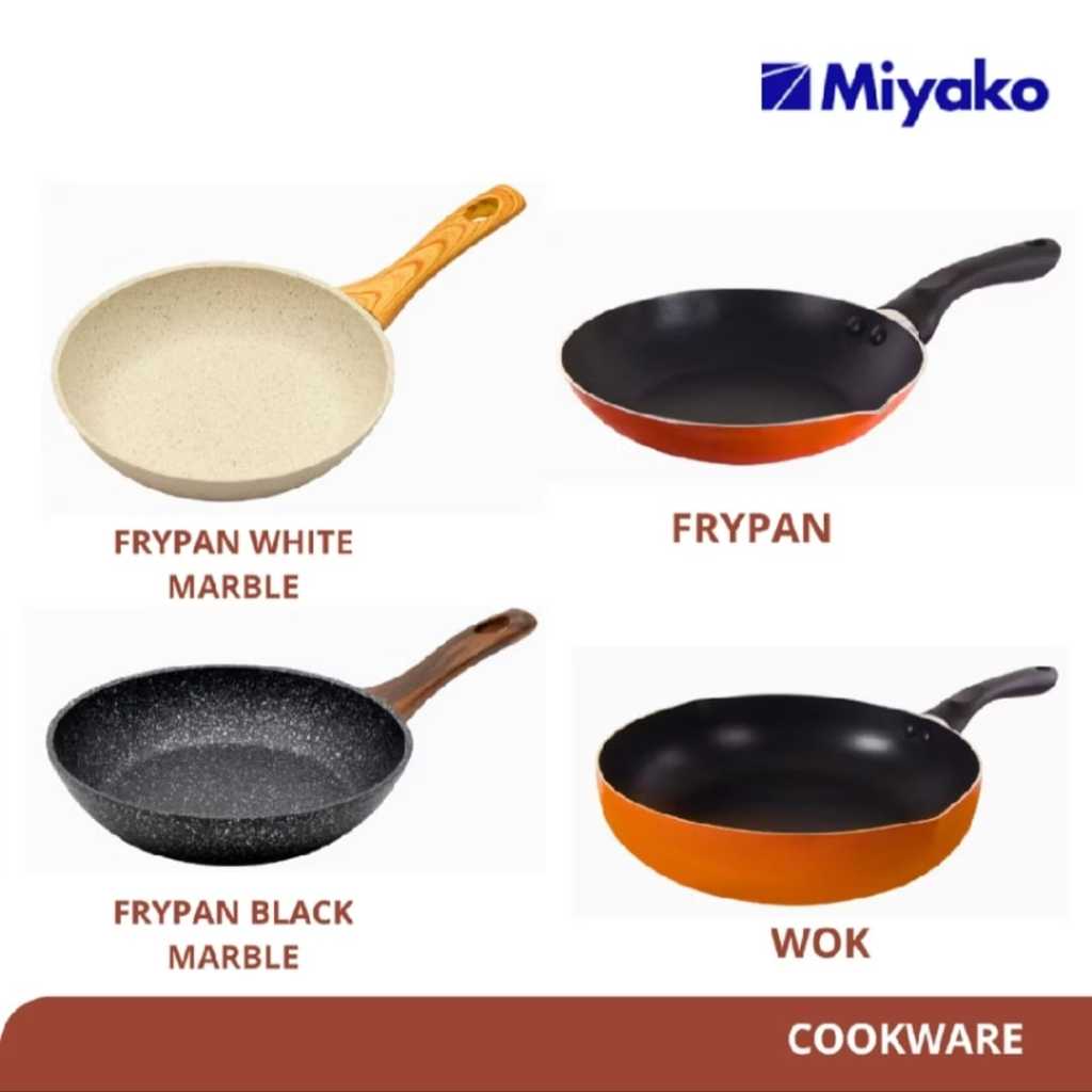Miyako Cookware Frypan Micook, Marble black & Marble white