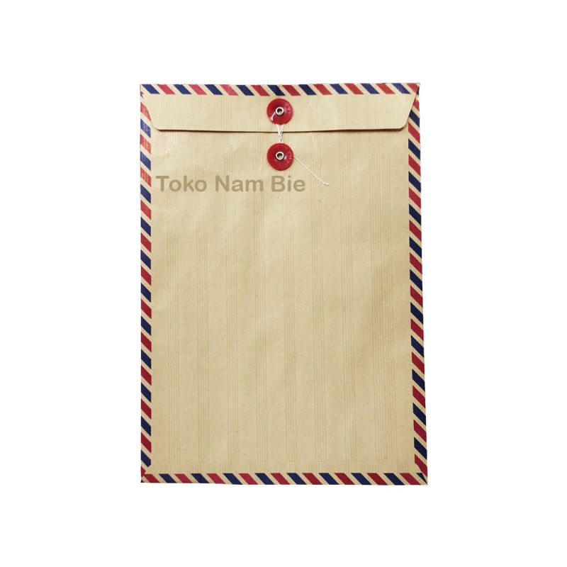 

Amplop Coklat 310 Tebal Garis AIR MAIL Tali