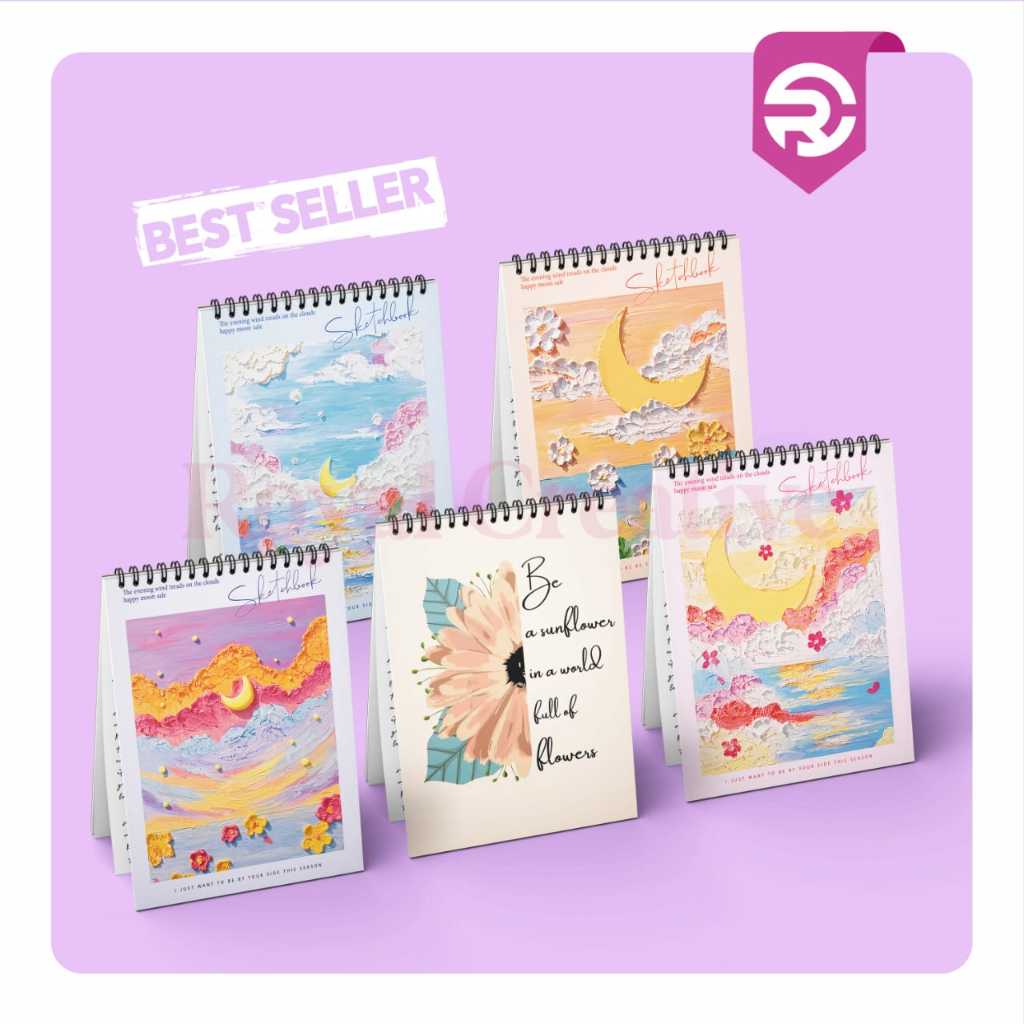 

Sketchbook A5 Buku Gambar A5 Buku Sketsa Vertikal Jilid Spiral 45 Lembar / 90 Halaman