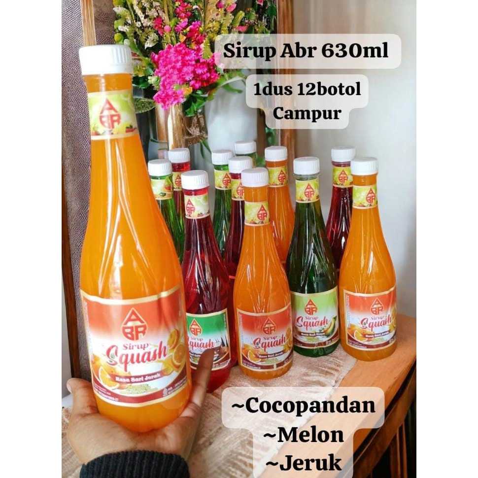 

SIRUP ABR SQUASH SIRUP BOTOL SIRUP ES 630ML PROMO ISI 3