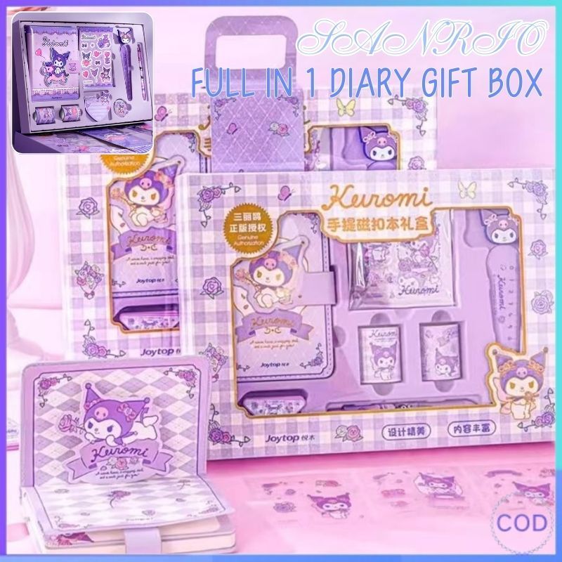 

[COD] SANRIO NOTEBOOK GIFT BOX SET 9 IN 1 / KUROMI MAGNETIC DIARY BOOK SET / ALL IN 1 GIFT BOX DIARY SANRIO SET