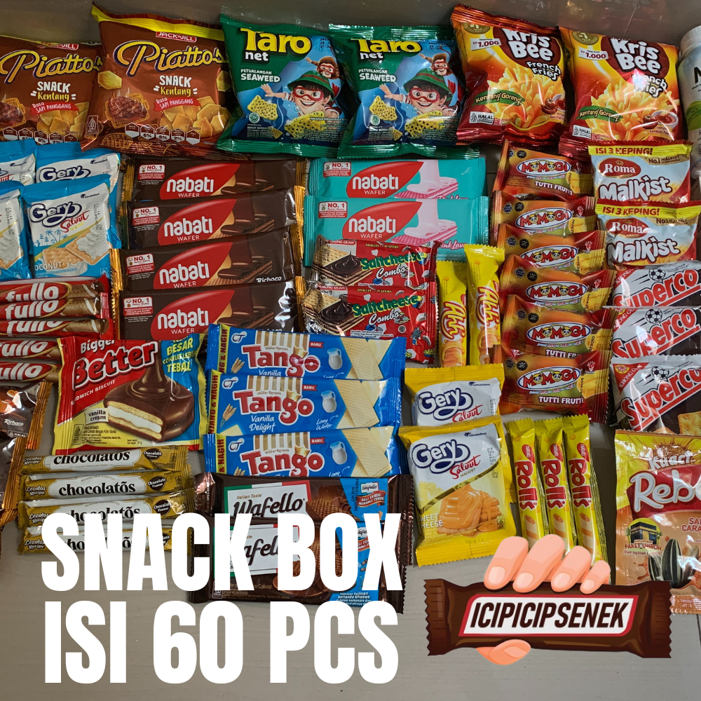 

Paket Snack Box isi 60 pcs Murah meriah