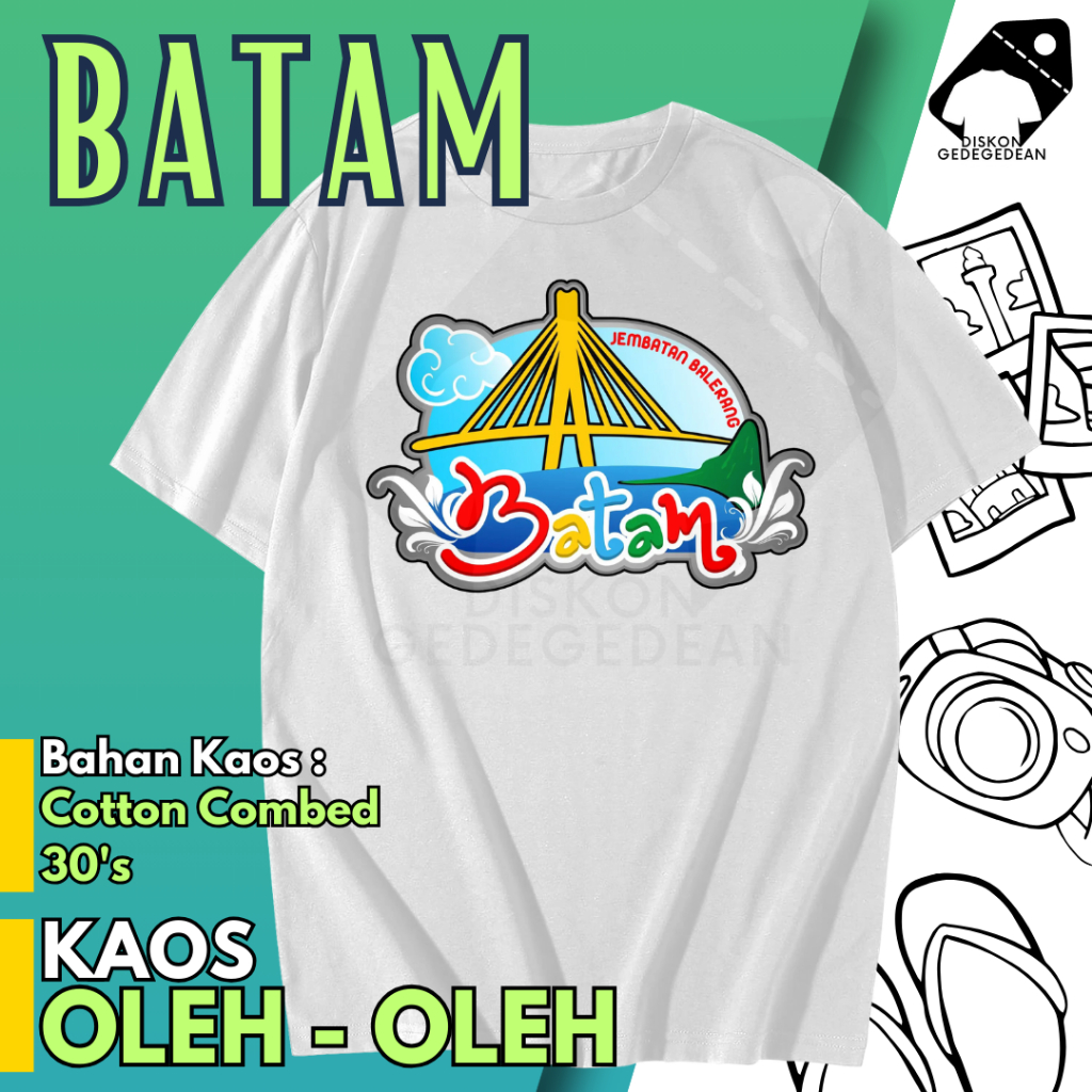 Diskongedegedean Kaos Souvenir Batam Baju Tshirt Oleh Oleh Indonesia Dewasa Anak Varian 2