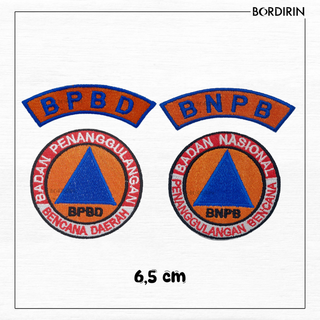 Bordir Logo Lokasi BPBD BNPB Badan Penanggulangan Bencana