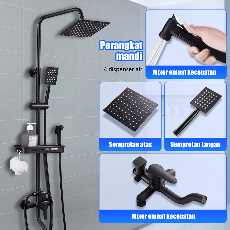 Set Shower Kamar Mandi 4 in 1 / Shower Kamar Mandi + Keran Terpisah / Shower Kamar Mandi Lengkap 304