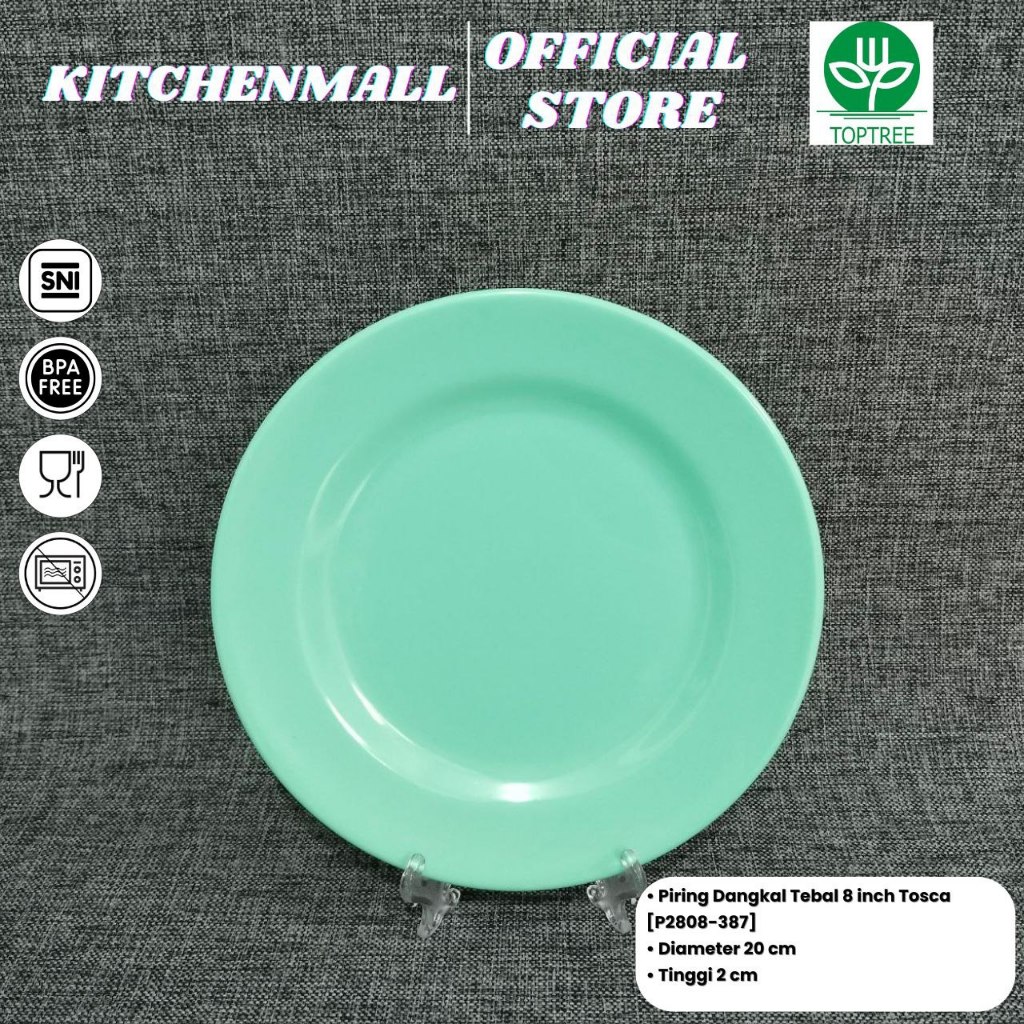 TOPTREE Piring Melamin 8 Inch Polos - Type P2808