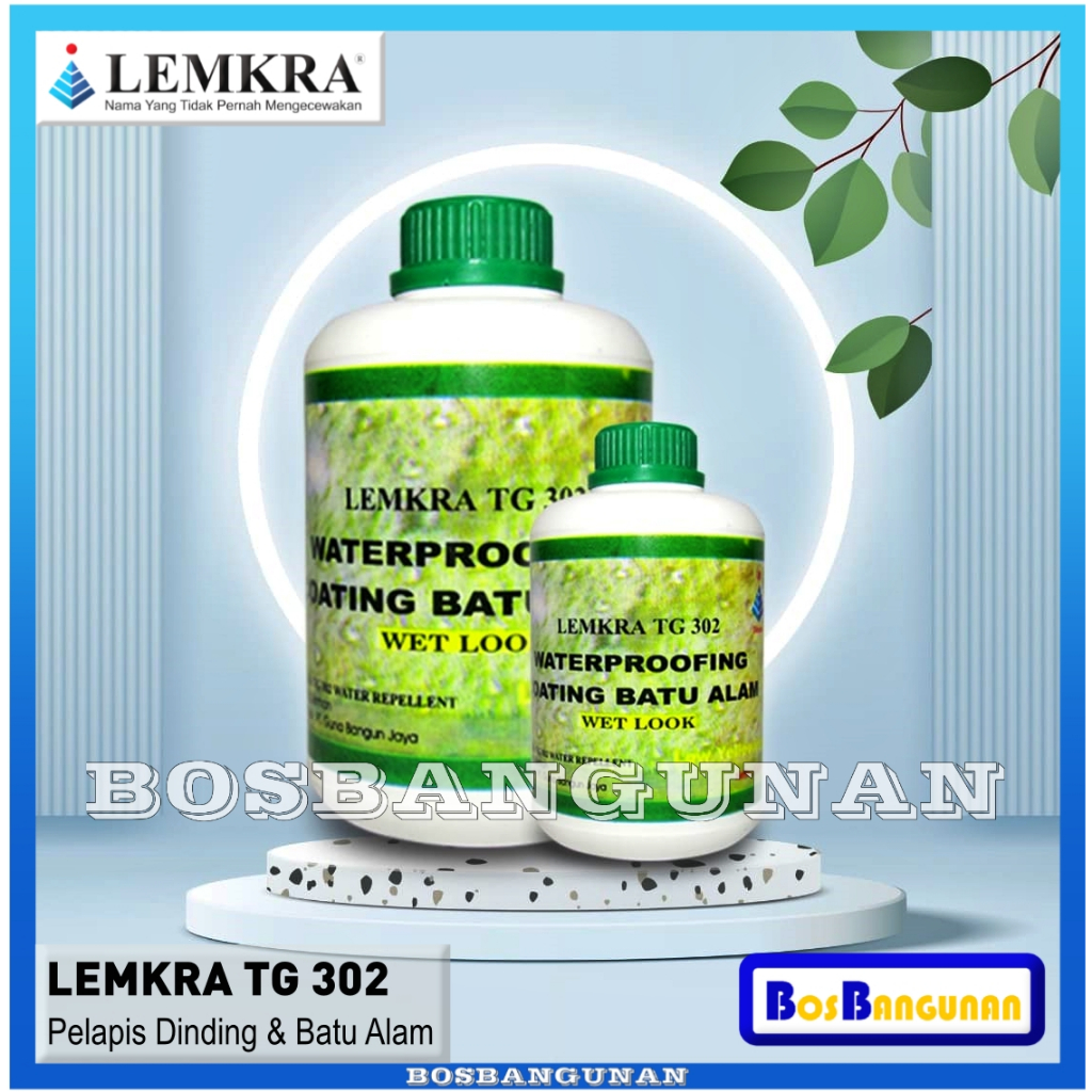 LEMKRA TG 302 1L Coating Batu Alam Doff / LEMKRA TG302 Pelapis Dinding & Batu Alam