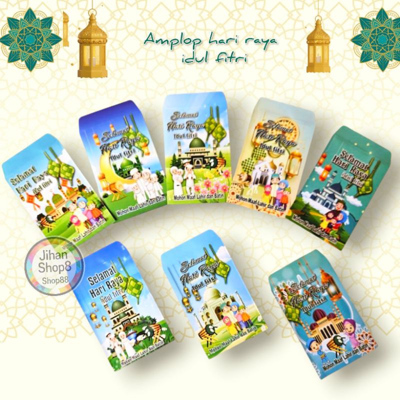 

Amplop lebaran angpau lebaran karakter kartun muslim serie J isi 10 lembar 1 gambar