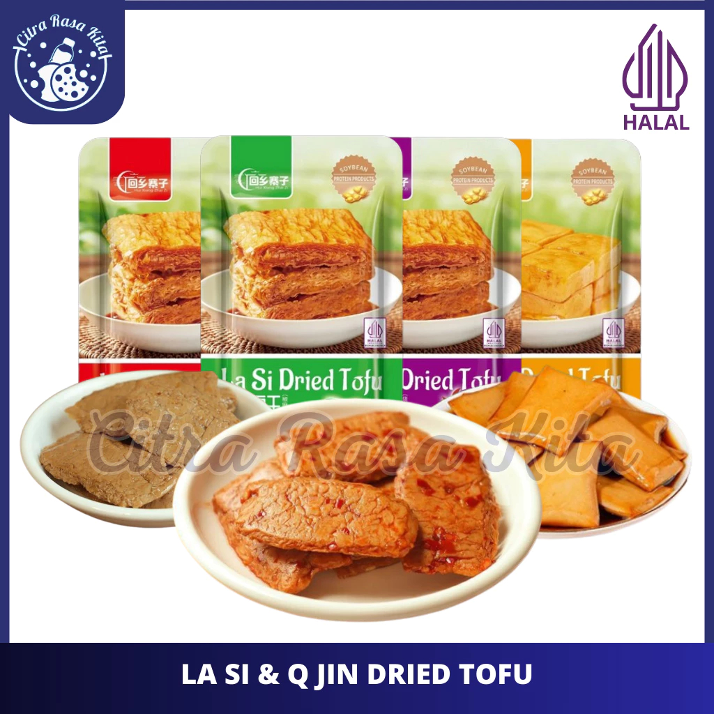 

[Trends.id] La Si Dried Tofu Snack / Tahu Semi Kering Asin Gurih Pedas 25gr