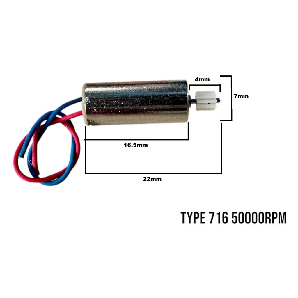 Dinamo Drone Mini Motor DC 716 50000Rpm