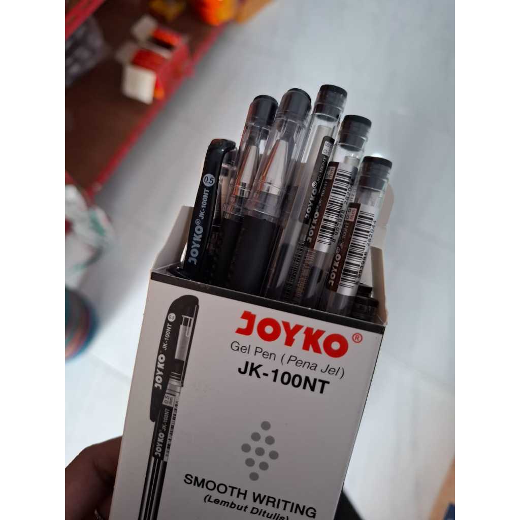 

(12pcs) Gel Pen Pulpen Pena Joyko JK-100 Black 0.5 mm/bolpoin Joyko