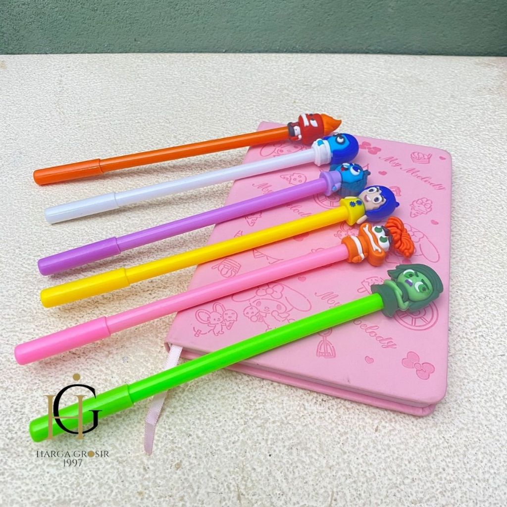 

4/8/12 PCS Pulpen Gel Karakter Inside Out MN-1770 / Pen pena inside out movie 2 pena Bolpen Alat Tulis Murah Bisa COD