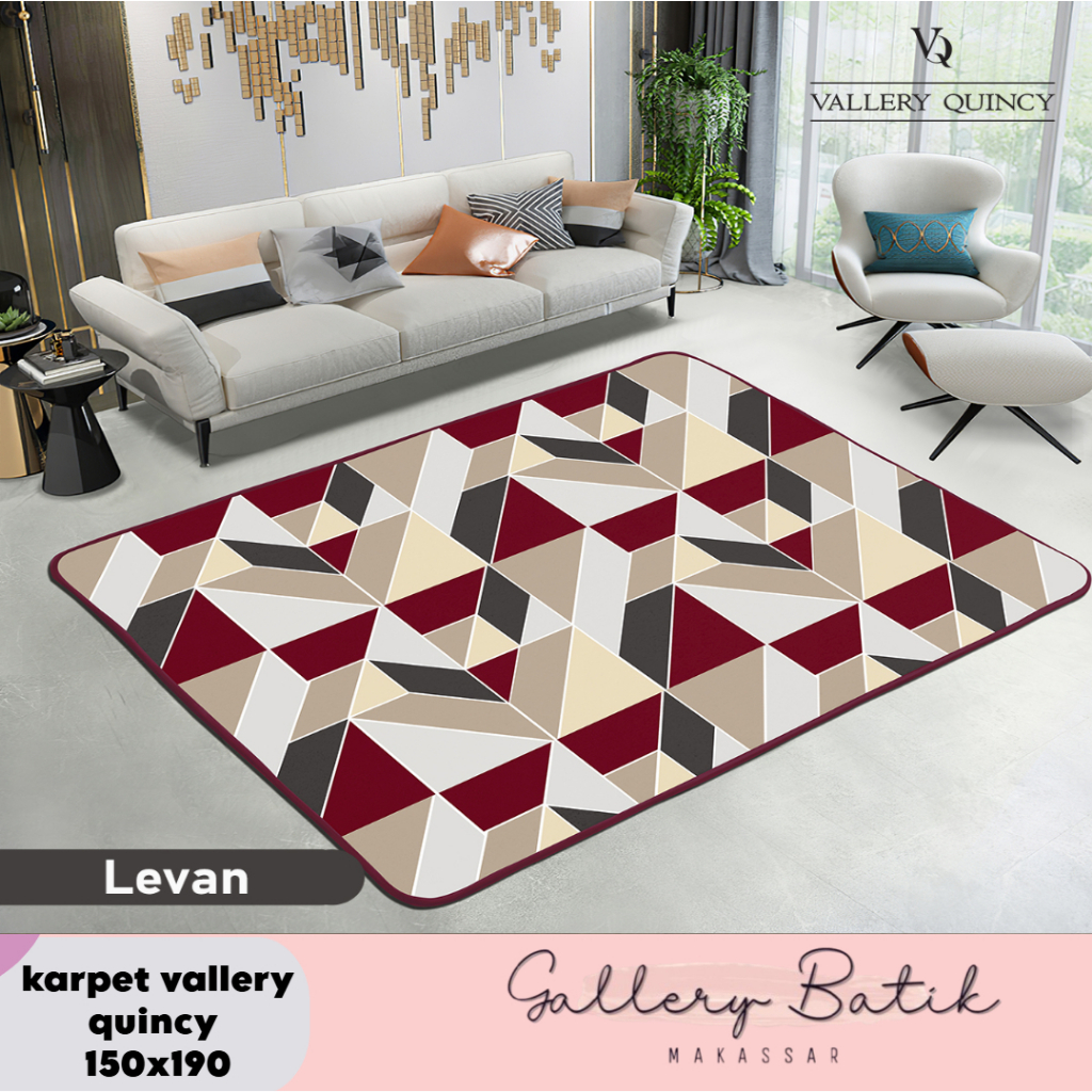 Karpet Vallery Quincy 150x190 cm Karpet Motif Ready Makassar Anti Selip [[Gallery Batik Makassar]]