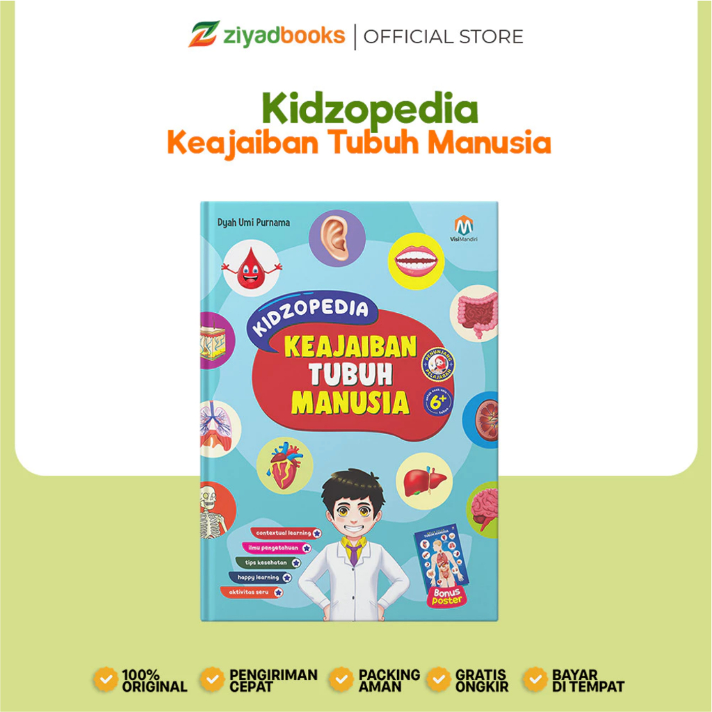 KIDZOPEDIA KEAJAIBAN TUBUH MANUSIA Buku Sains Anak - Hard Cover
