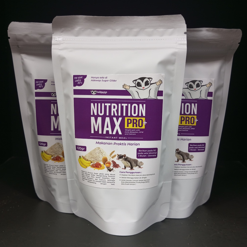 ADEWAP GLIDER Nutrition Max Pro Plus Makanan Harian Nutrisi Sugar Glider