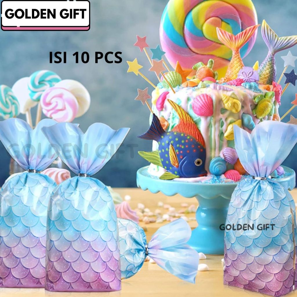 

Plastik snack Karakter MERMAID PUTRI DUYUNG / Souvenir / Bingkisan kado ultah / Plastik opp isi 10 Pcs/ikan mermaida untuk perempuan Pesta Ulang Tahun Tas Hadiah