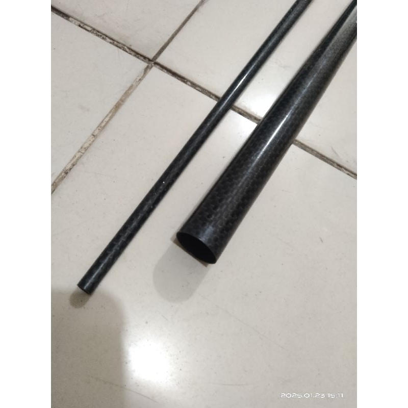 Carbon Kerucut / TailBoom 3K for A2 F1A F1H Tail boom glider 18mm Carbon glossy super ringan