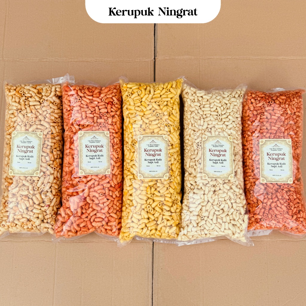 

2 BUNGKUS x500gram MAKARONI 5 RASA PEDAS DAUN JERUK, BUMBU RUJAK, ORIGINAL, BALADO, JAGUNG MANIS