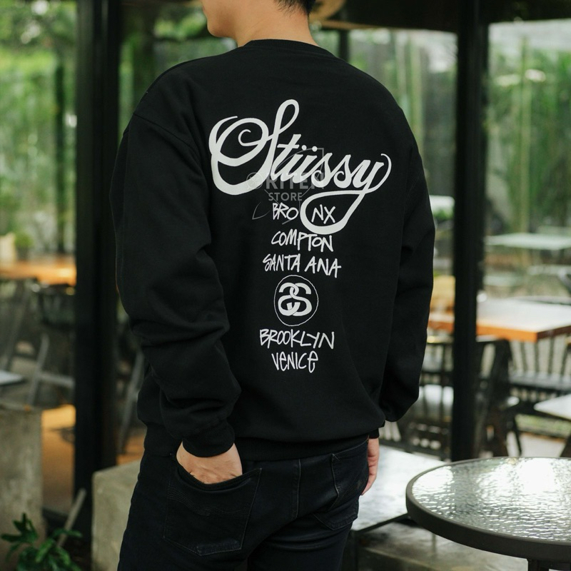 Stussy World Tour Sweater Black Original