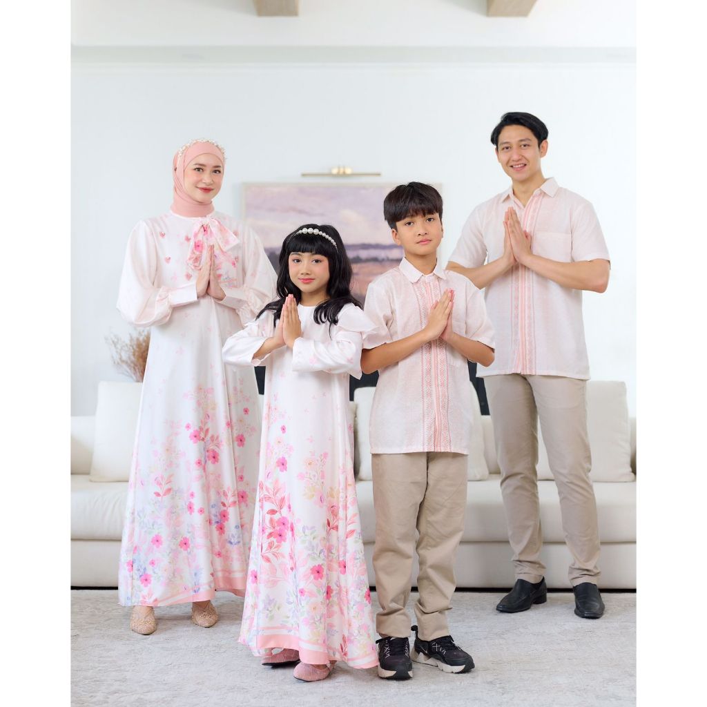 Kheva Mauza Sarimbit Keluarga Raya Gamis Anak Perempuan Koko Anak Laki-Laki | Alyssum Series (Girl &