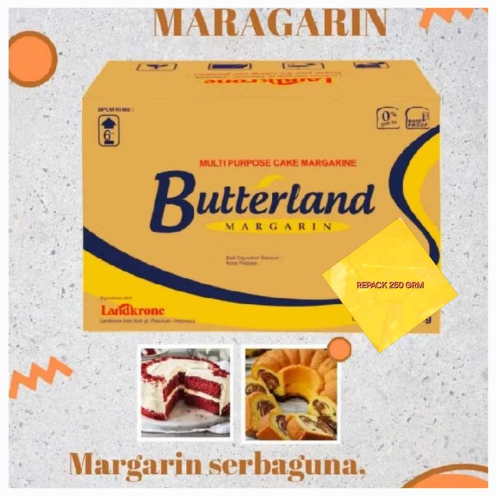 

MARGARIN BUTTERLAND REPACK 250 GR DAN 500 GR