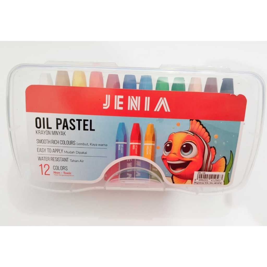

Oil pastel krayon minyak 12 warna Jenia