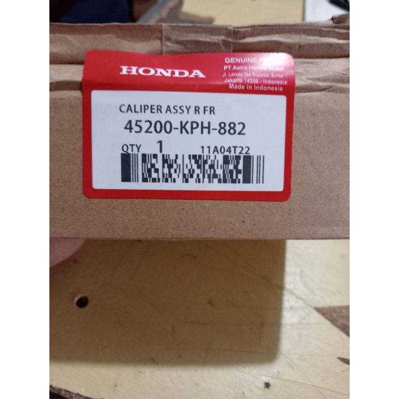 CaliperAssy,R,FR,Honda SupraX,Kharisma,KharismaX,SupraX125,kode 45200-KPH-882