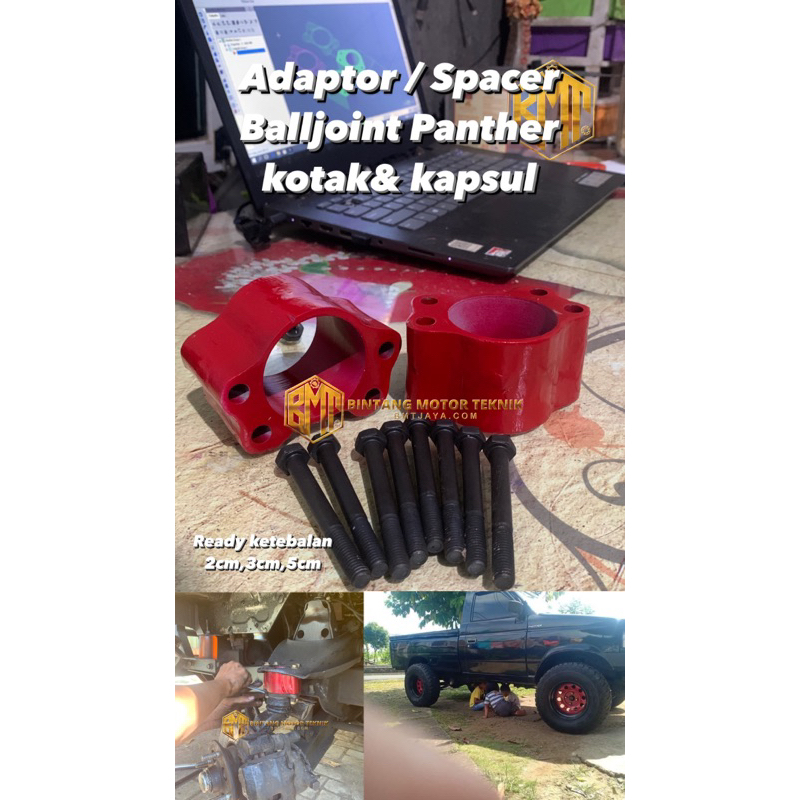 Adaptor / Spacer Balljoint atas Mobil panther 2.3 dan 2.5 kotak dan kapsul (pickup GrandDeluxe, Delu