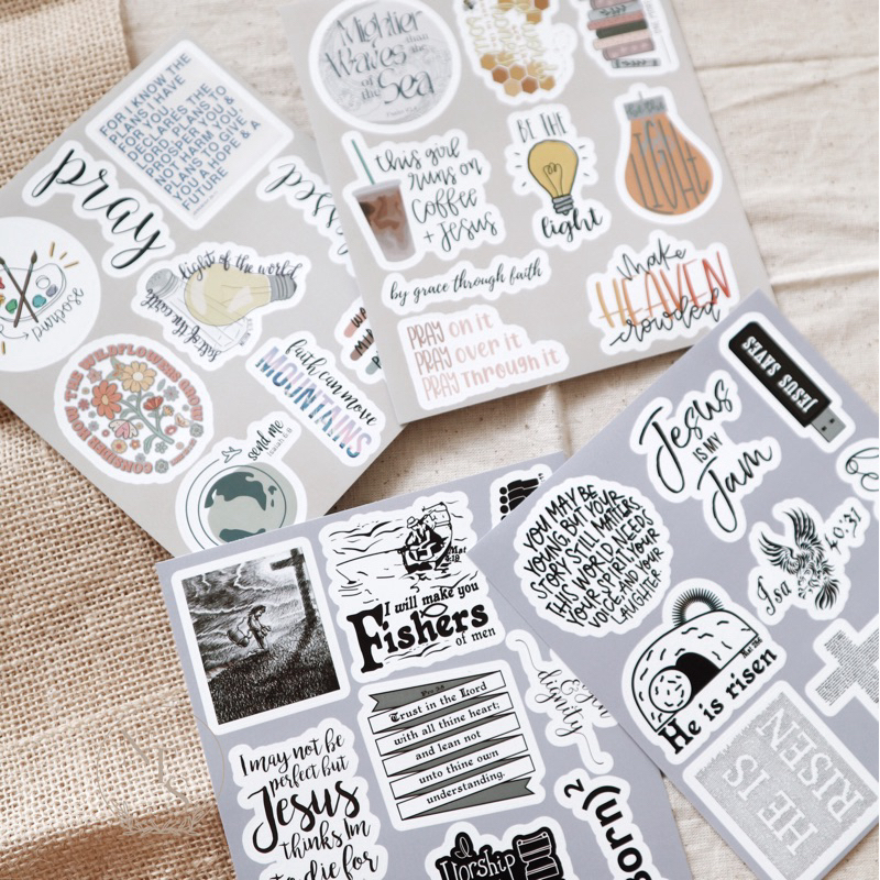 

Stiker Ayat Alkitab Rohani Kristen | Christian Bible Verse Sticker (1 Sheet)