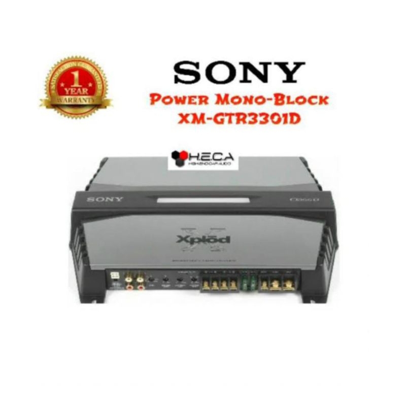 Monoblock Sony XM-GTR 3301D Class D Amplifier Car Audio Monoblock