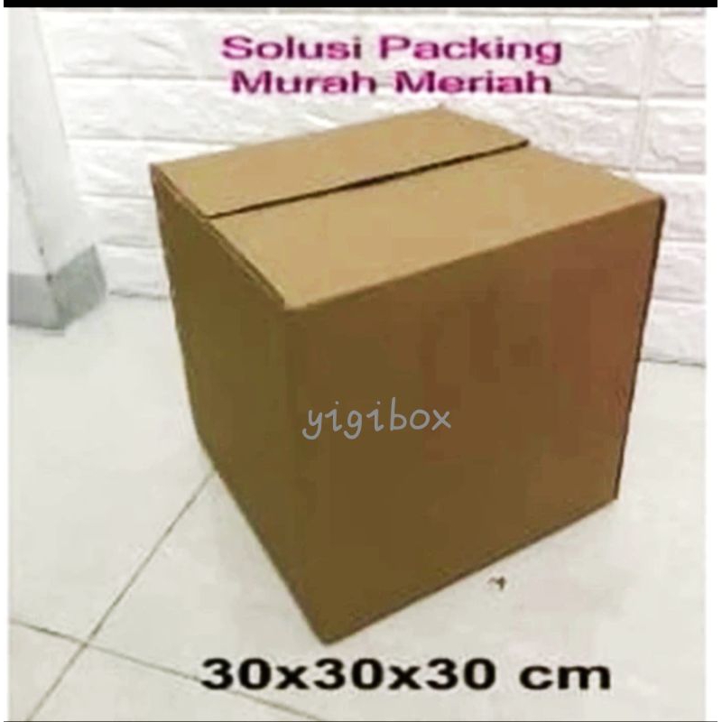 

Kardus Karton Box Ukuran 30x30x30 CM.... ST Single Wall Polos Untuk Packing Souvenir dll