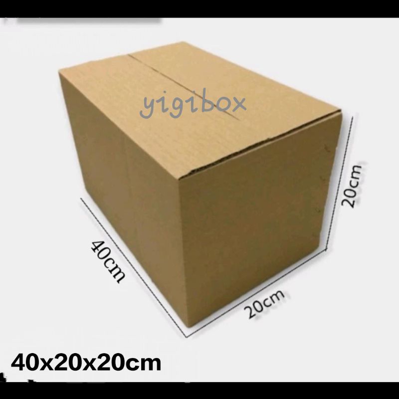 

Kardus Karton Box Ukuran 40x20x20 CM.... ST Single Wall Polos Untuk Packing Souvenir dll
