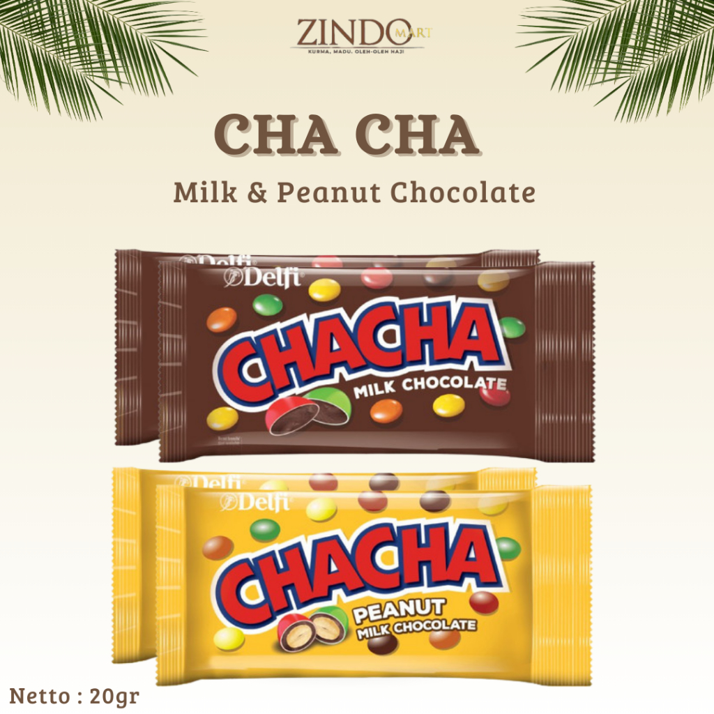 

CHA CHA MILK CHOCO PEANUT 20 GRAM | COKLAT KACANG CHACHA CEMILAN