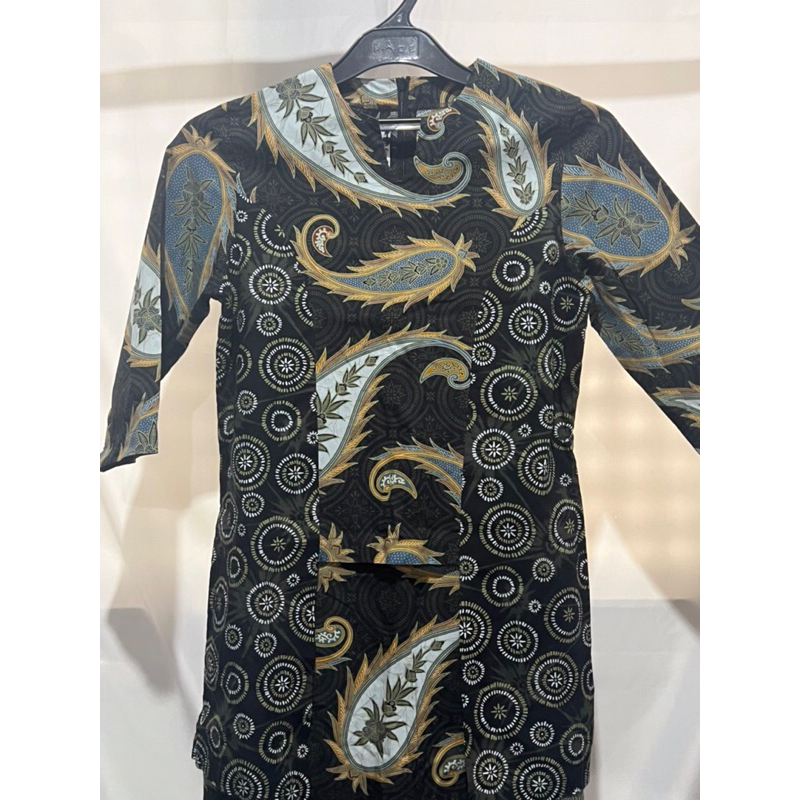 [USED] Dress Batik Terusan Batik Keris Hitam Dress Wanita Batik Tradisional | baju preloved item dre