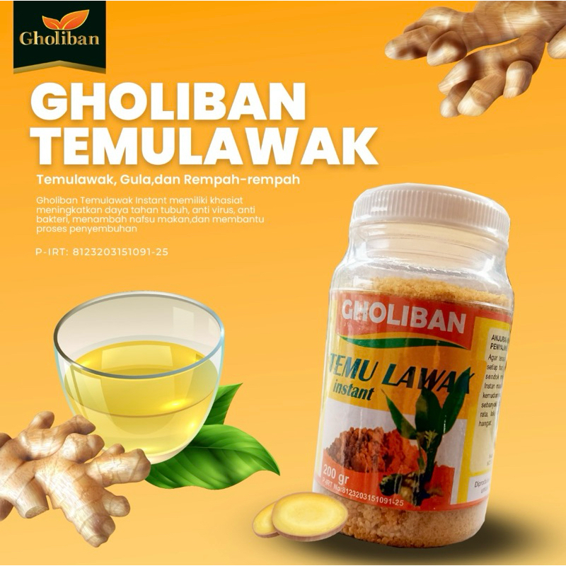Jamu Temulawak Instant Gholiban 200 gram