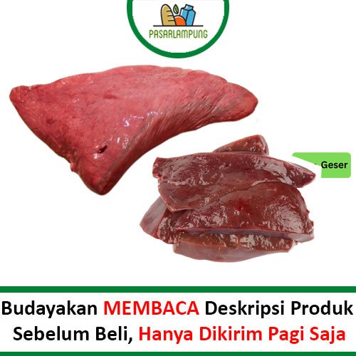 

Hati Atau Paru Sapi Segar 500 Gram Halal 100% Pasar Lampung