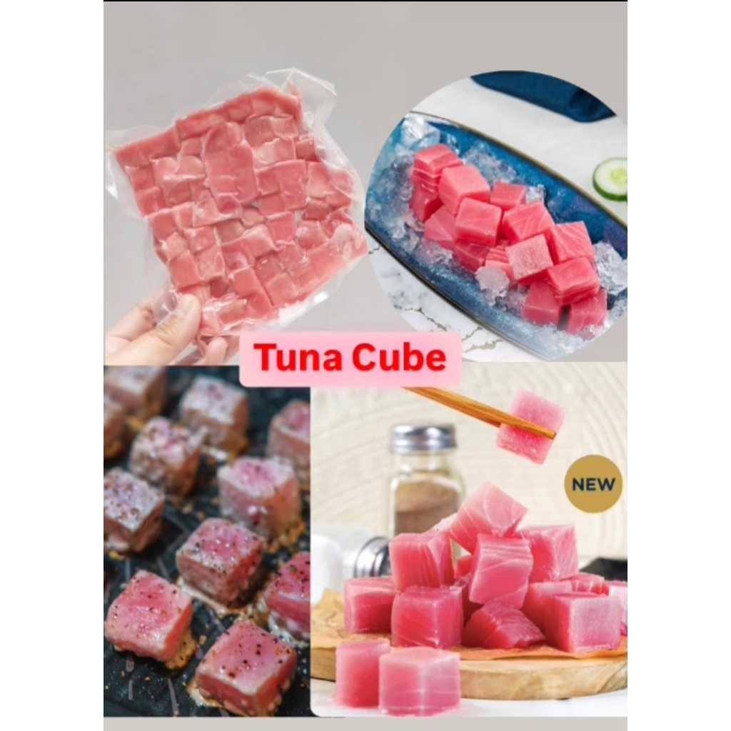 

IKAN TUNA CUBE MERAH 500GR / TUNA KOTAK SAIKORO UNTUK GRILL / TUNA POKE YELLOWFIN PREMIUM 500GRAM