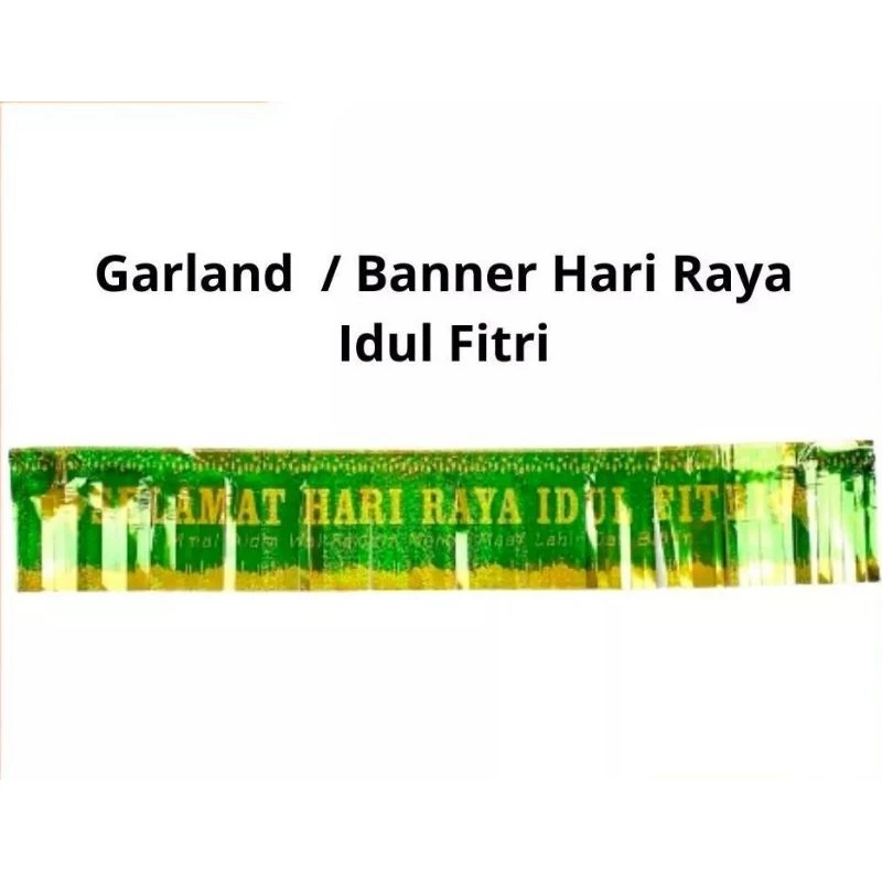 

Garland rumbai Selamat Hari Raya Idul Fitri/tirai pintu selamat hari raya idul fitri/ foil banner idul fitri hiasan garland ramadhan lebaran