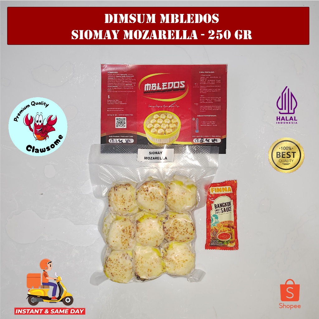 

DIMSUM MBLEDOS ORIGINAL - SIOMAY MOZARELLA REPACK SIZE - 250 GR (9 PCS)