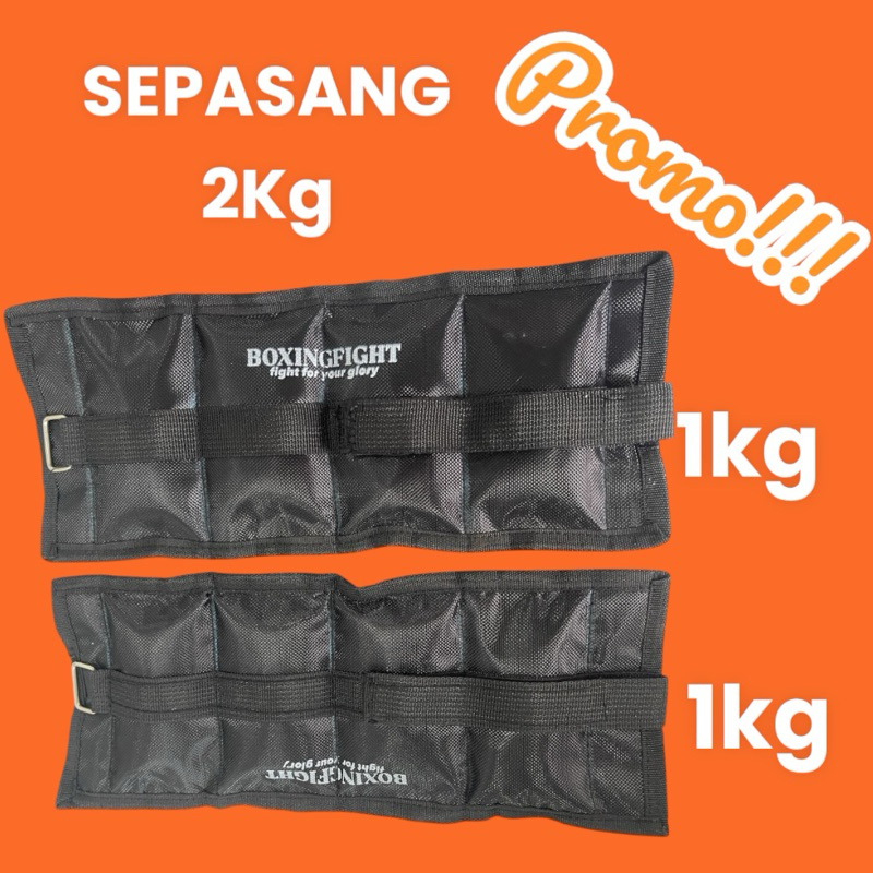 Boxingfight Sepasang 2kg pemberat kaki dan tangan alat olahraga muaythai