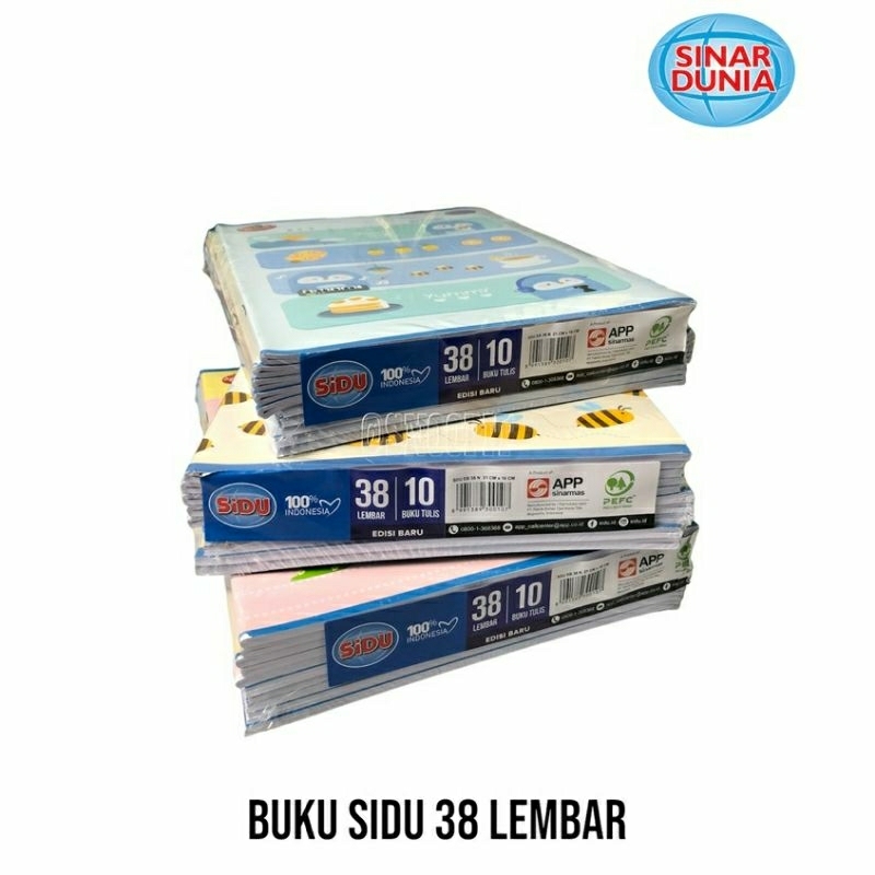 

Buku Tulis Sinar Dunia / SIDU 38 Lembar (perpack)